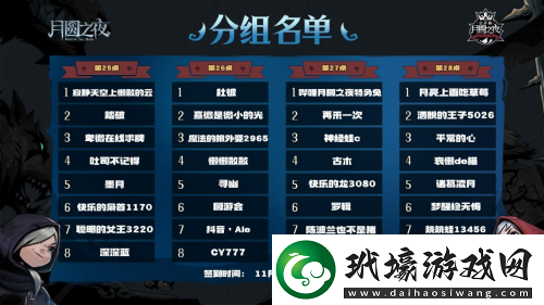 月圓之夜公開賽蘇州站分組名單揭曉