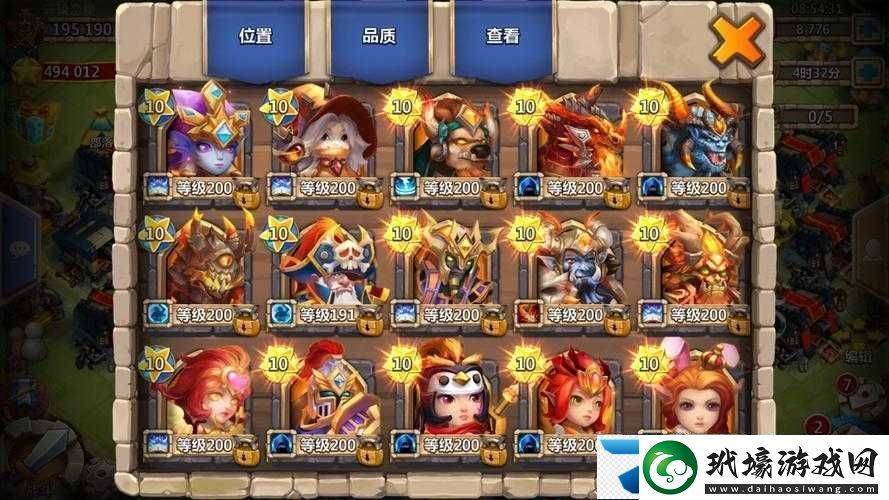 城堡爭霸游戲頂尖英雄排名推薦