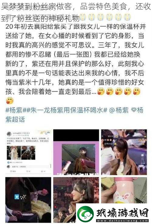 吳夢夢到粉絲家做客品嘗特色美食還收到了粉絲送的神秘禮物
